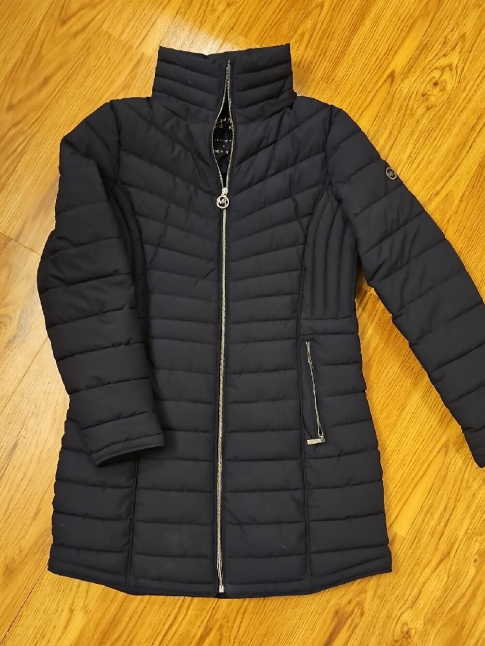 Michael Kors Black Quilted Hooded Puffer Jacket